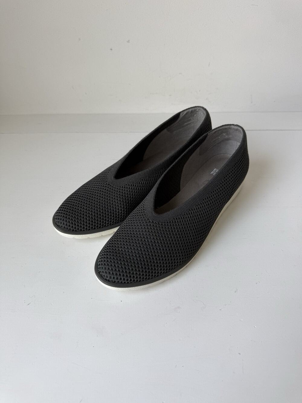 Eileen Fisher Heaven Stretch Knit Wedge Ballet Flats Women Size 8 Gray